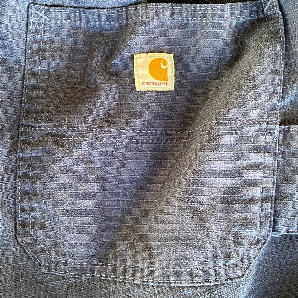 Carhartt Men's Navy Cargo Pants XL Lightweight Textured Hiking Outdoor Vacation - Picture 2 of 12